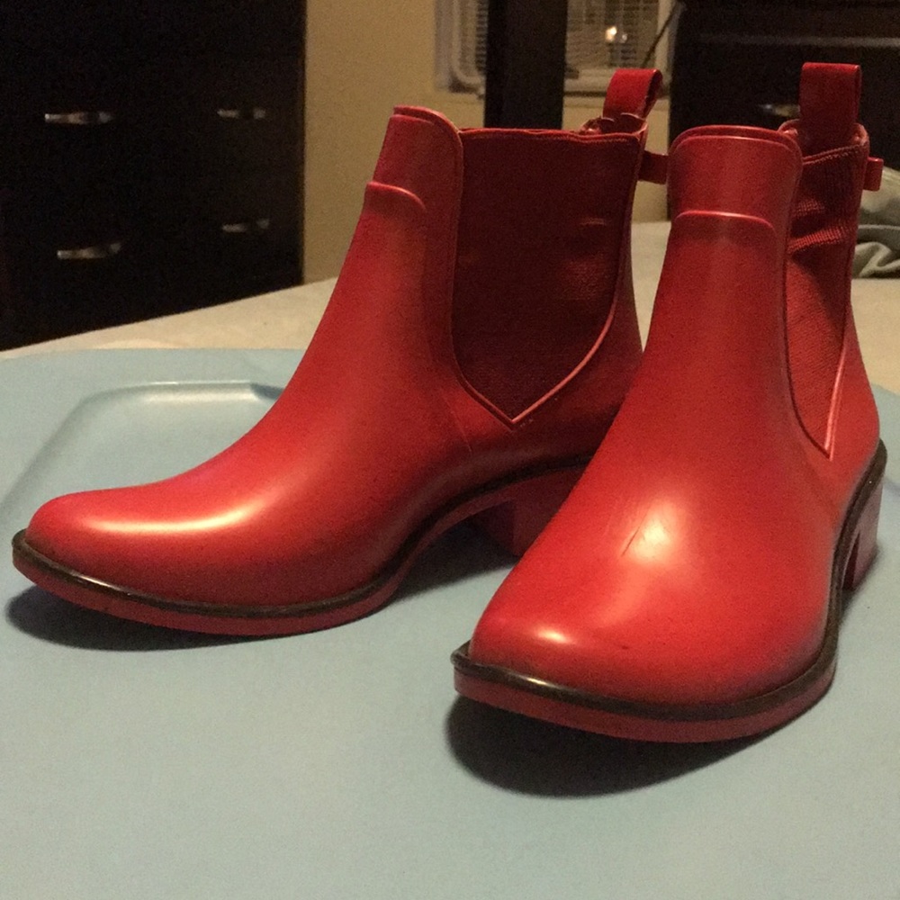 Kate spade New York red Sedgewick rain booties